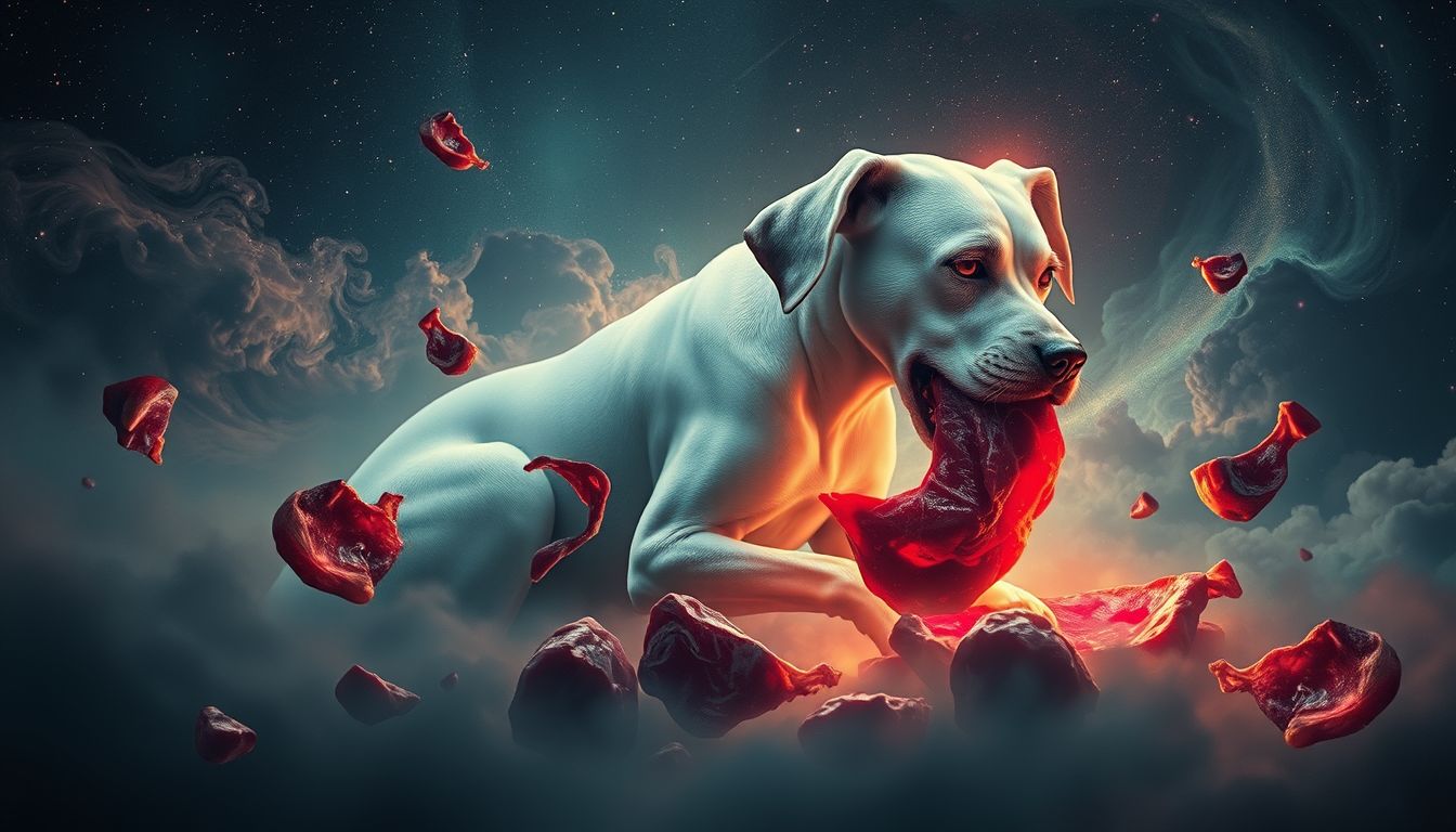 Ein Metzgerhund im Traum symbolisiert oft rohe, unverarbeitete Gefühle.