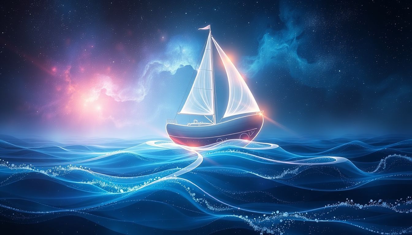 Das Segelboot symbolisiert flexible Intuition und harmonisches Mitfließen.
