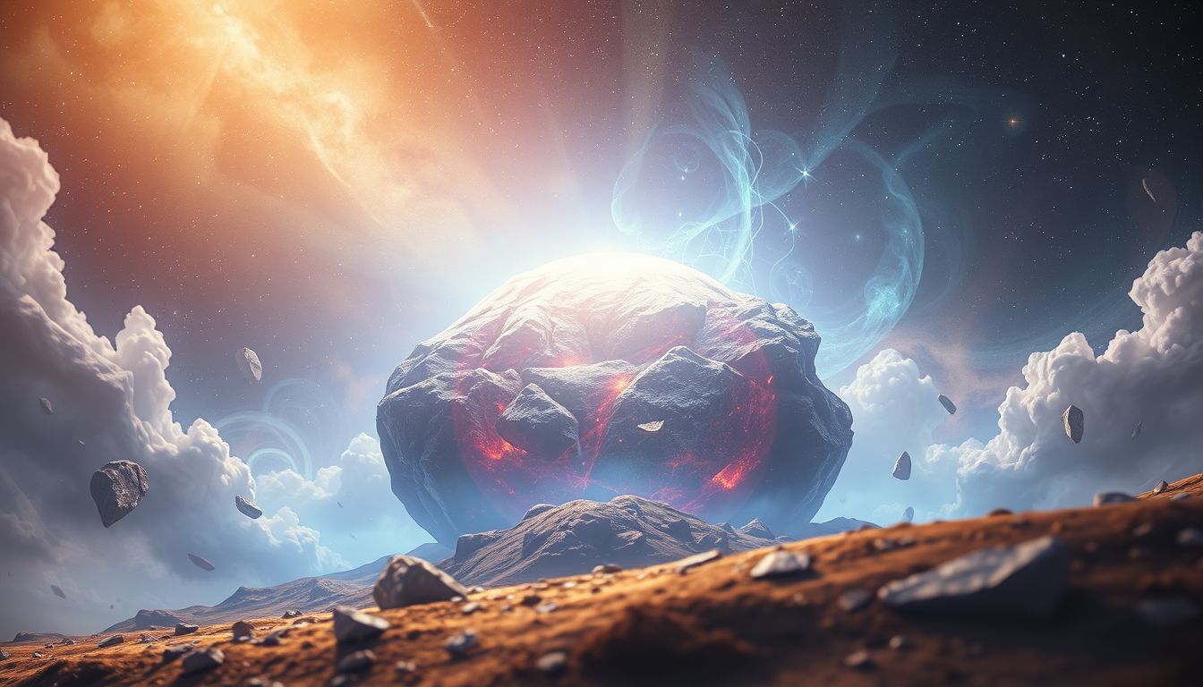 Der wachsende Felsen symbolisiert persönliche Entwicklung und innere Stärke.