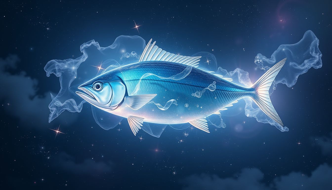 Der sich verwandelnde Thunfisch symbolisiert tiefgreifende persönliche Veränderung.