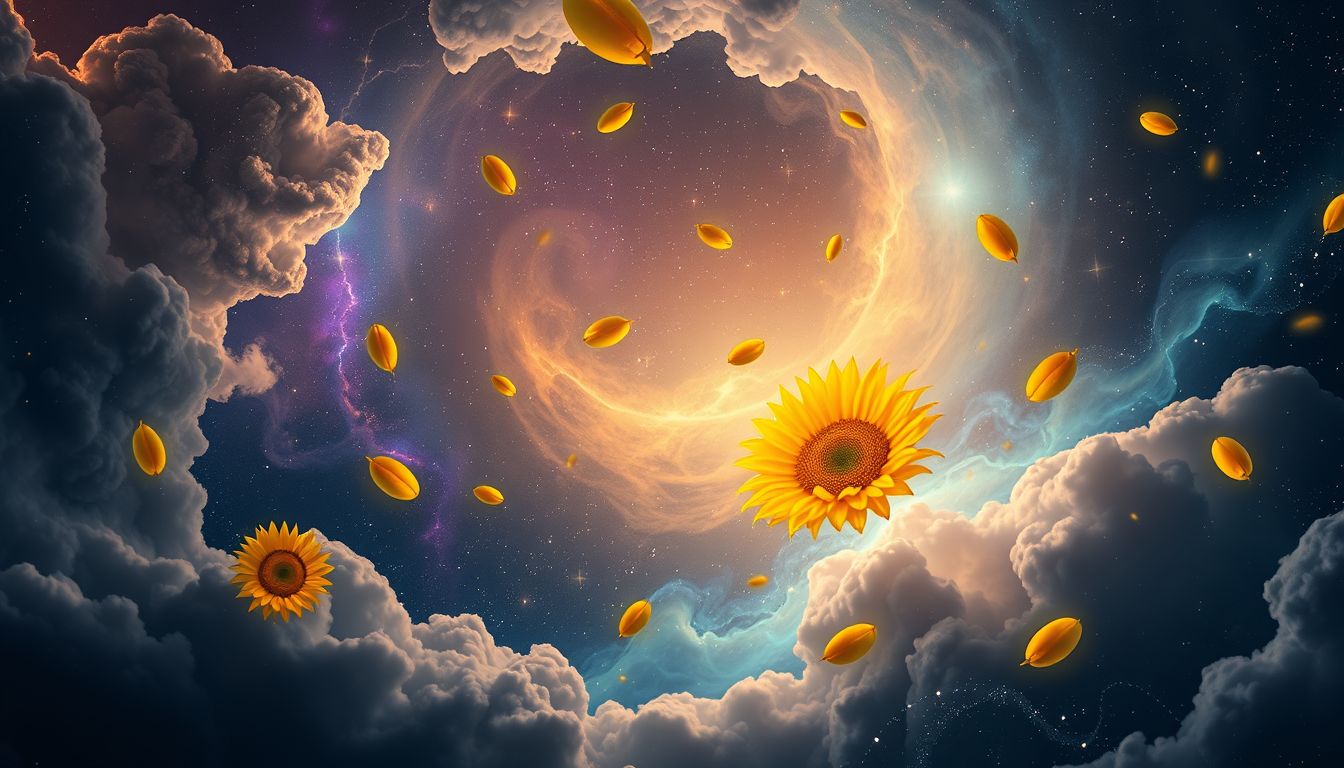 Das Träumen von Sonnenblumenkernen symbolisiert Hoffnung und Wachstum.
