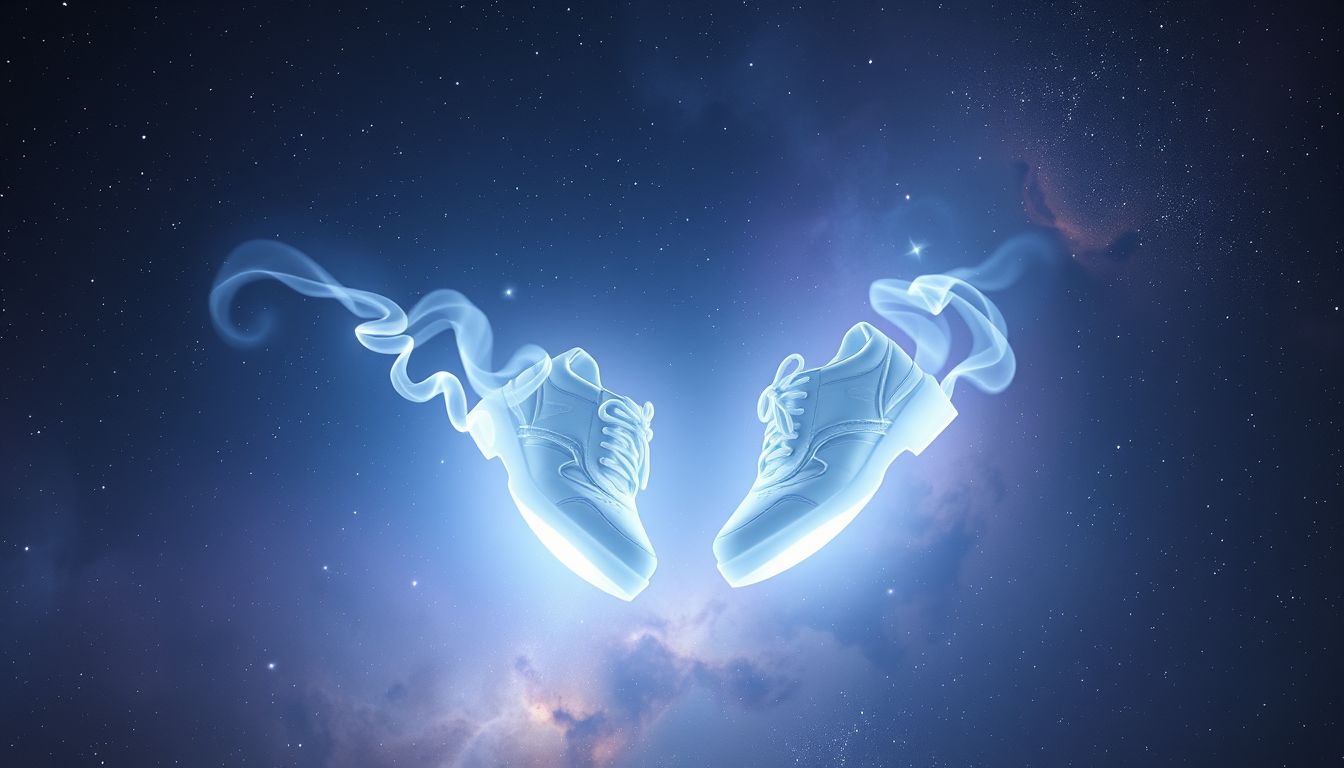 Sprechende Schuhe symbolisieren versteckte Botschaften im Traum.