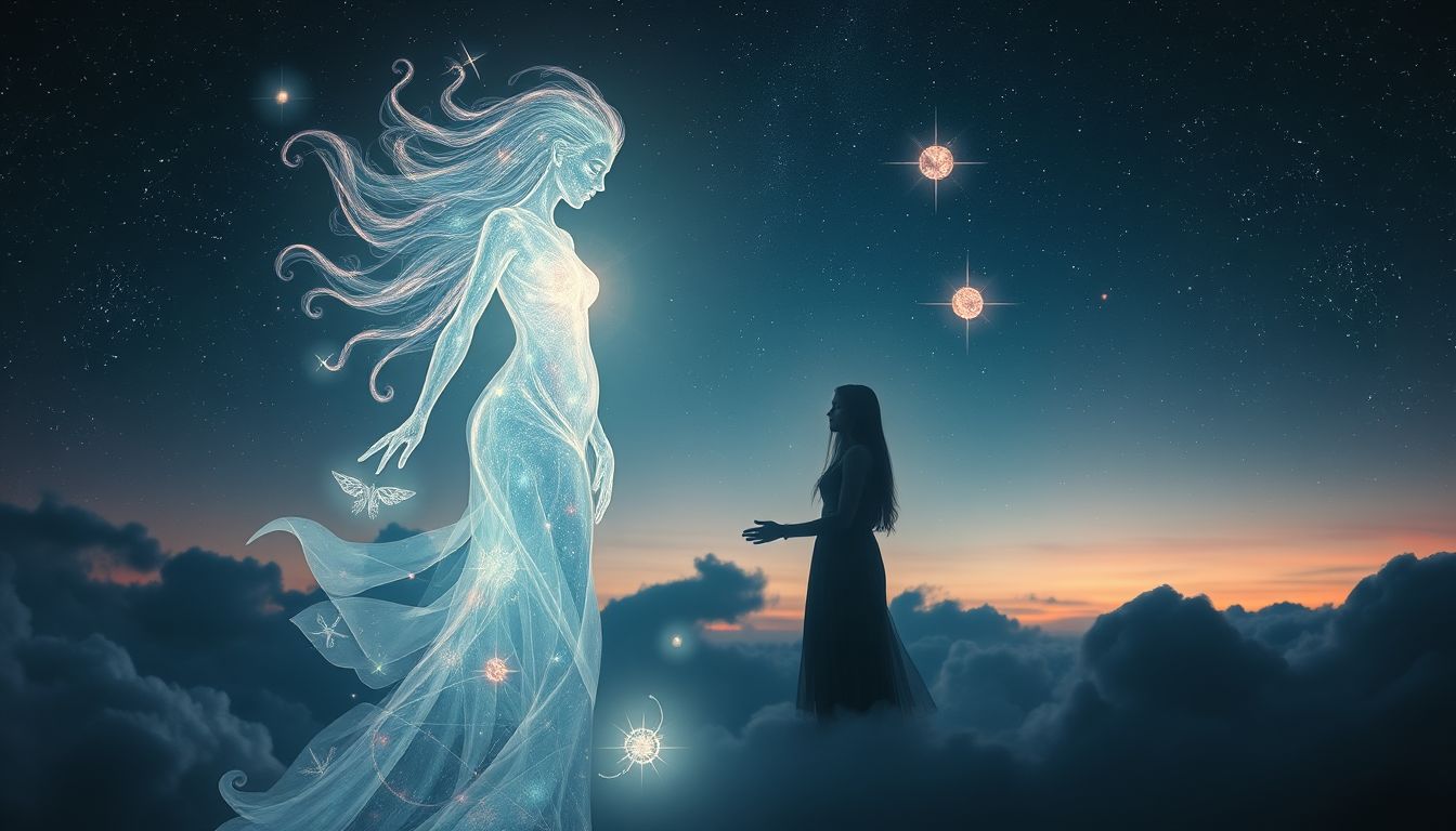 Mit einer Furie sprechen symbolisiert innere Wut und Konfliktlösung.