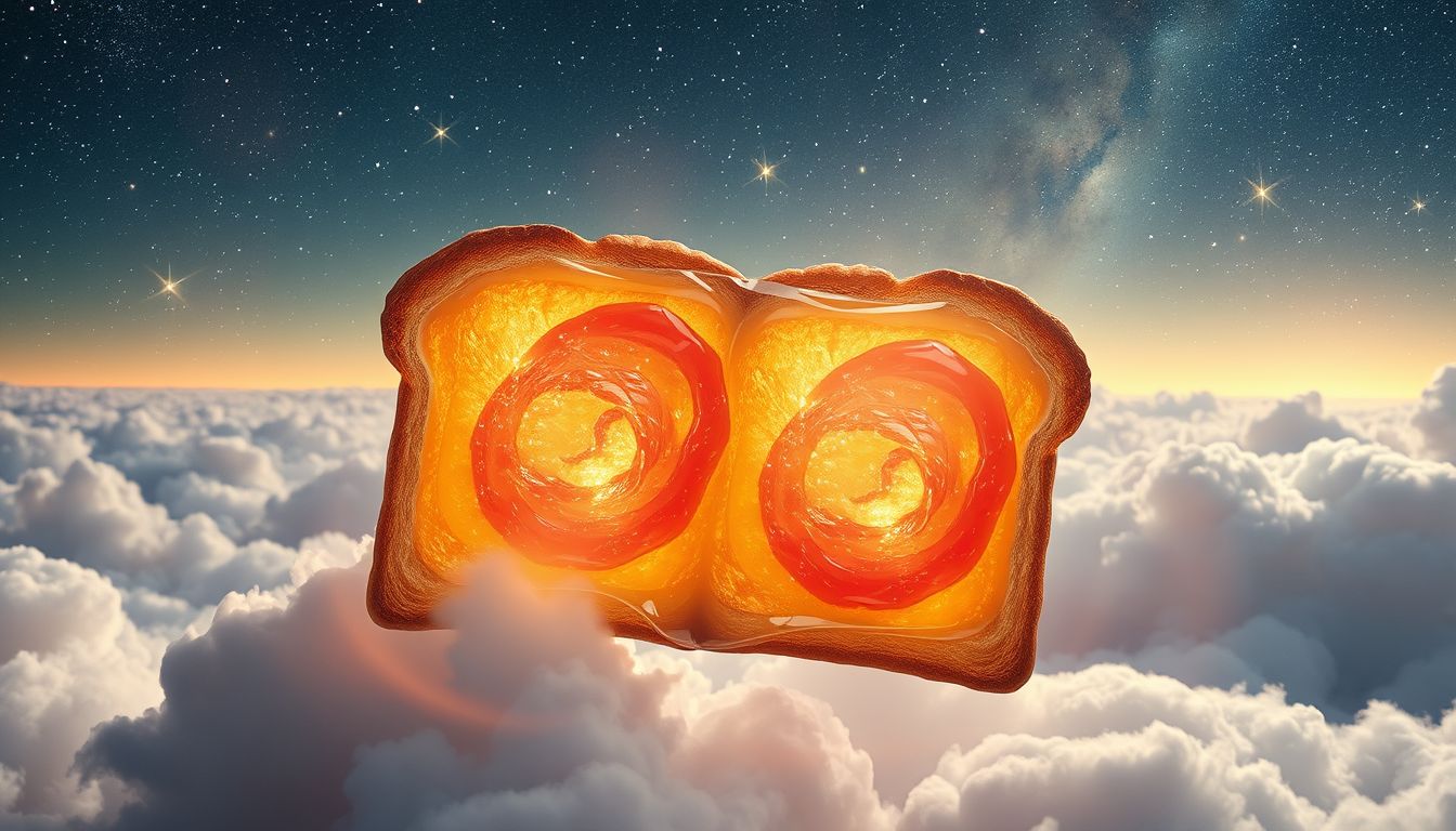 Träume von Toast mit Marmelade symbolisieren süße Lebensfreuden und Wünsche.
