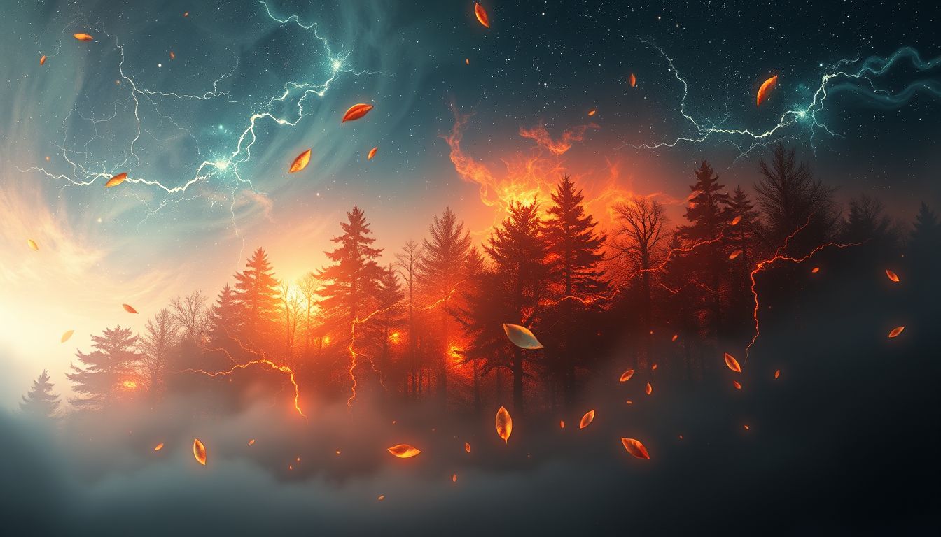 Träumen vom Waldbrand symbolisiert plötzliche Veränderungen und Befreiung.