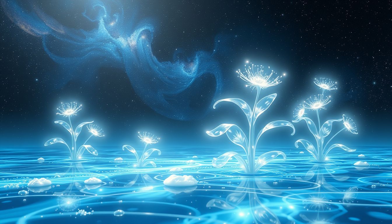 Klares Wasser im Traum symbolisiert oft geistige Reinheit und Klarheit.