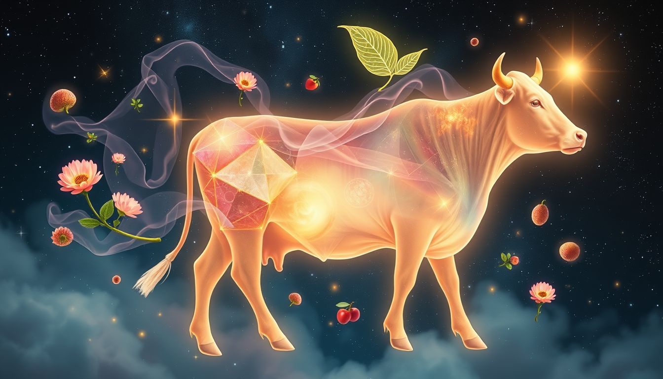 Die Kuh symbolisiert im Traum Fruchtbarkeit und mütterliche Geborgenheit.