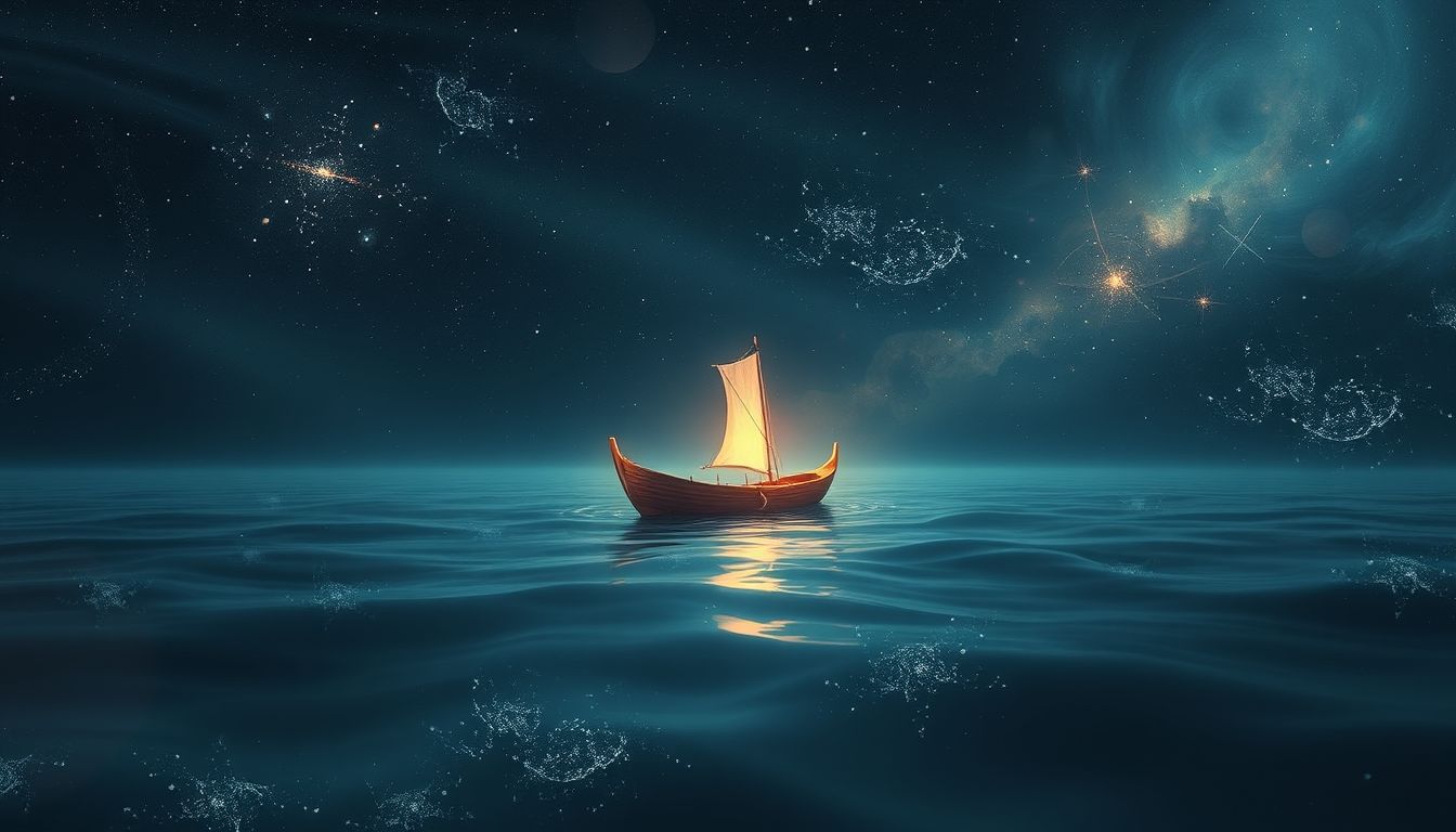 Ein Boot ohne Ruder symbolisiert oft Kontrollverlust im Leben.