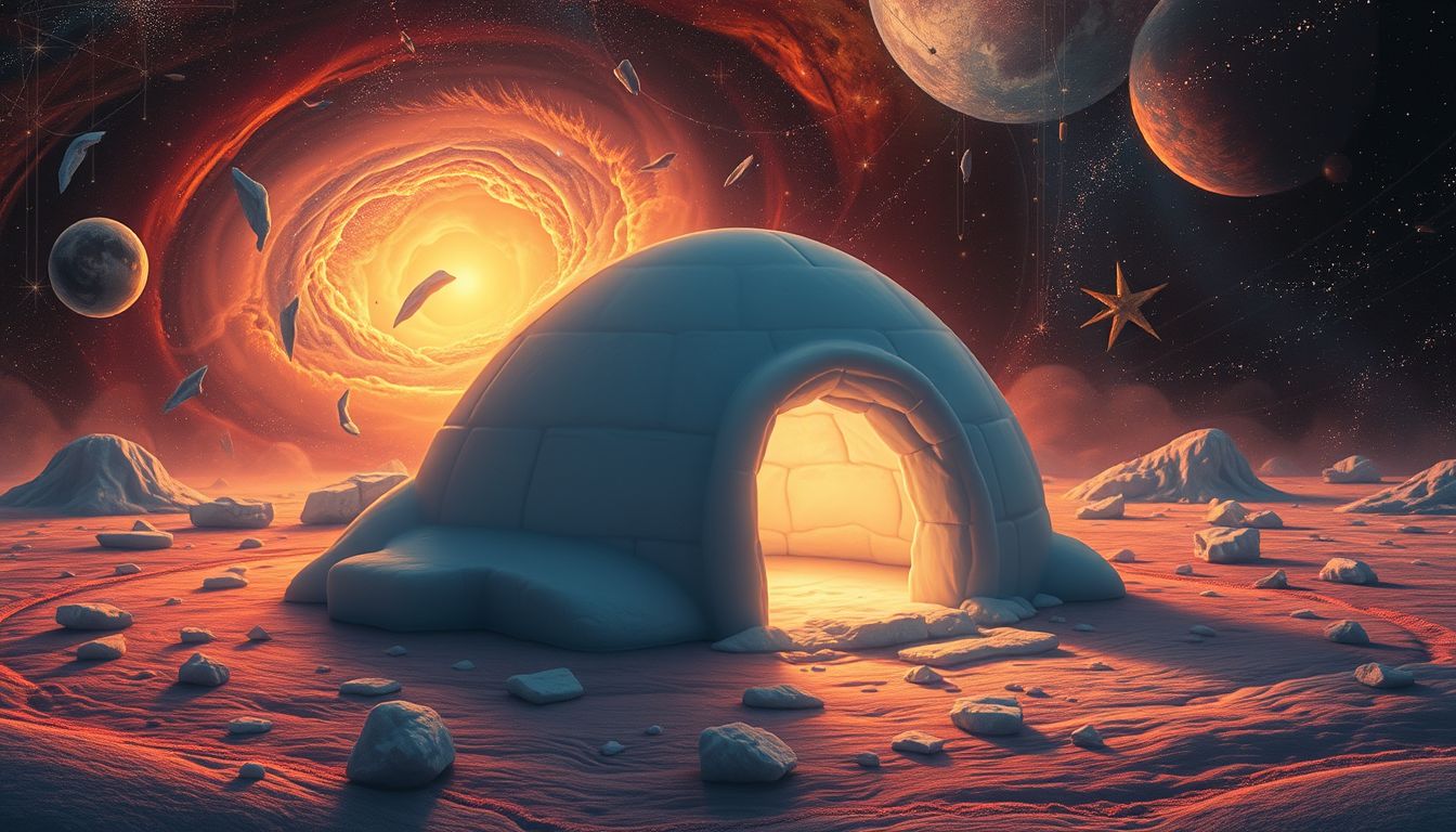 Ein Iglu im Sommer symbolisiert innere Konflikte und fehlende Anpassung.