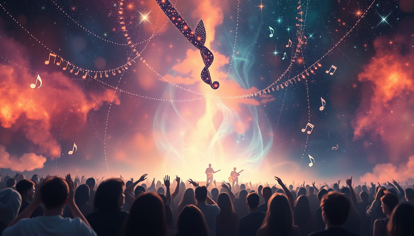 Ein Konzert der Lieblingsband symbolisiert oft persönliche Erfüllung und Freude.