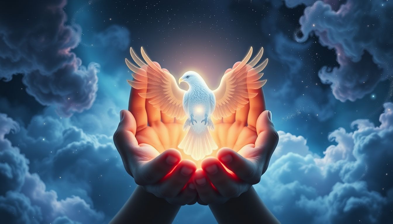 Eine Weihe in den Händen symbolisiert spirituelle Kraft und Verantwortung.