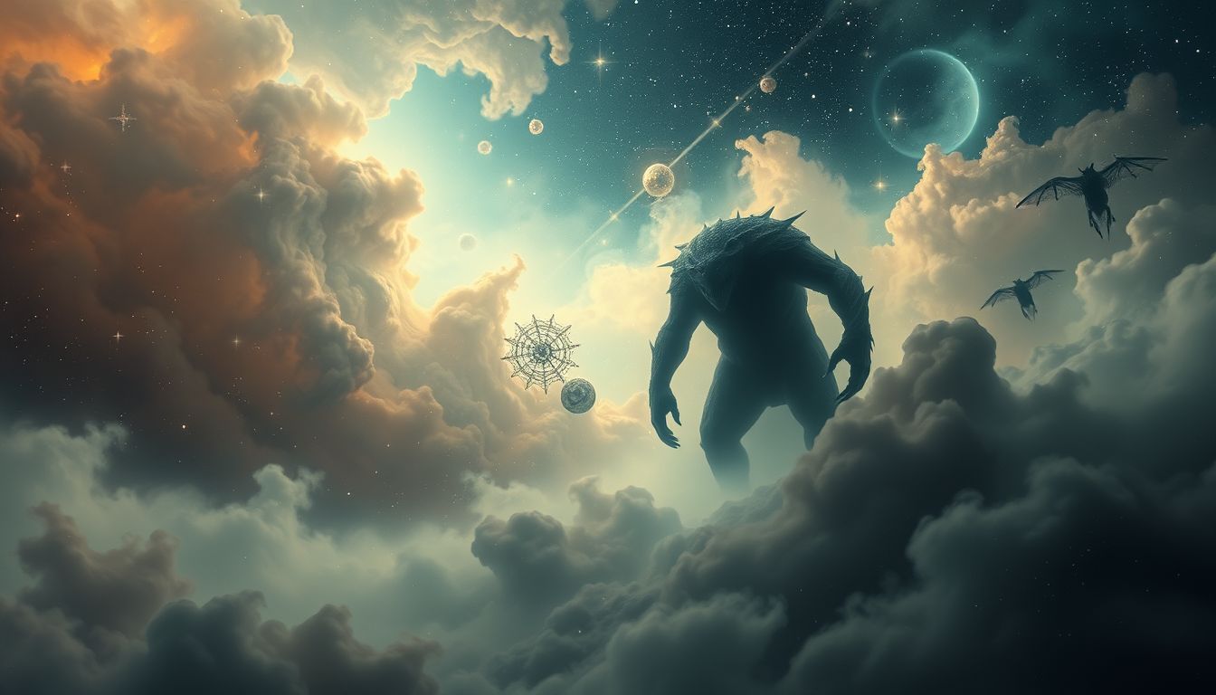 Eine Monstervision symbolisiert oft innere Ängste und Konflikte.