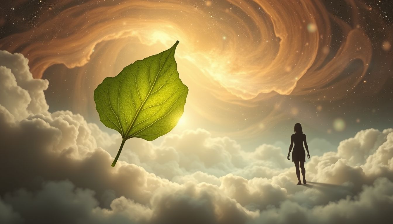 Ein Feigenblatt im Traum symbolisiert oft verschleierte Wahrheiten oder Geheimnisse.
