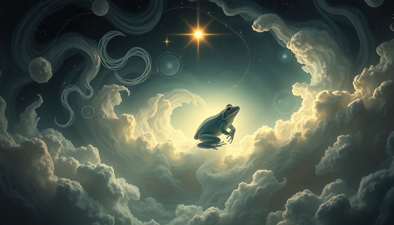 Der Frosch symbolisiert intuitive Einsicht und tiefes inneres Wissen.