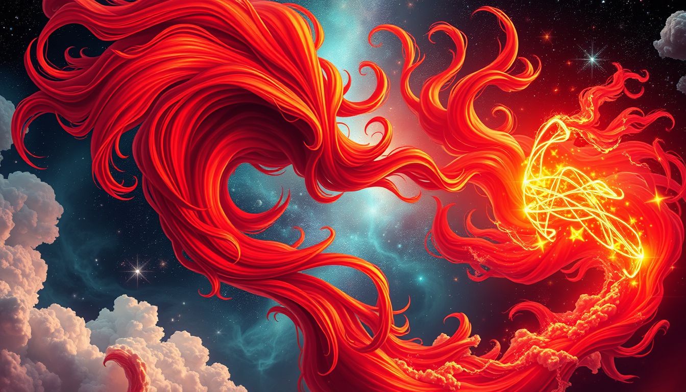 Die rote Mähne symbolisiert feurige Leidenschaft und unbändige Energie.
