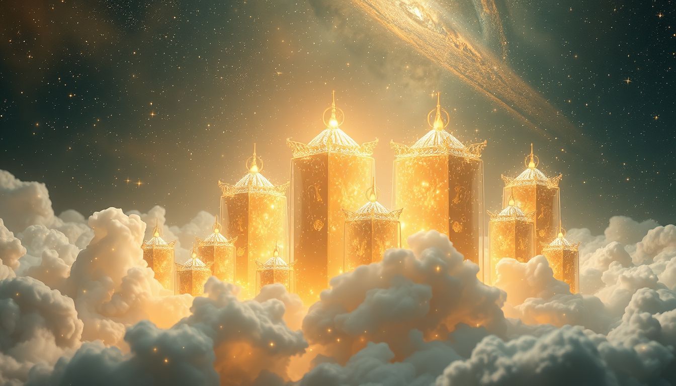 Schimmernde Gebäude symbolisieren im Traum oft Erfolg und Beständigkeit.