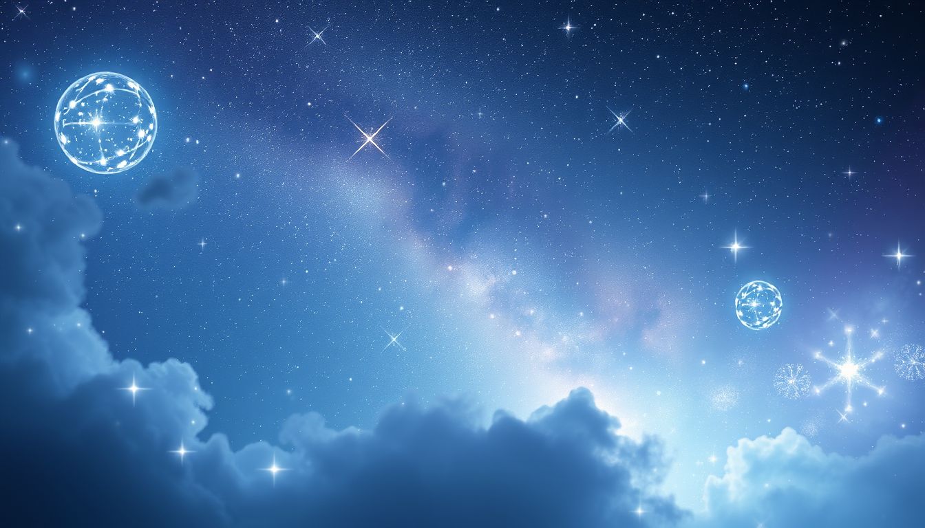 Der schimmernde Sternenhimmel symbolisiert grenzenlose Hoffnung und Inspiration.