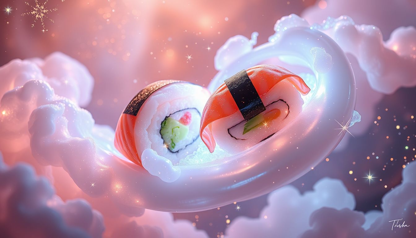 Sushi im Traum symbolisiert Wertschätzung und positive zwischenmenschliche Verbindungen.
