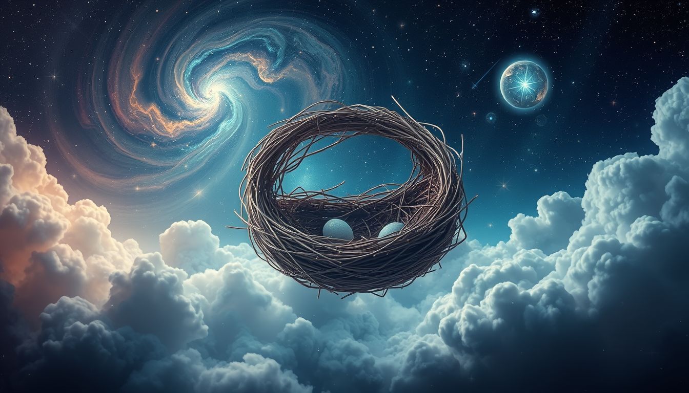 Ein leeres Vogelnest symbolisiert oft Verlust oder Neubeginn im Traum.