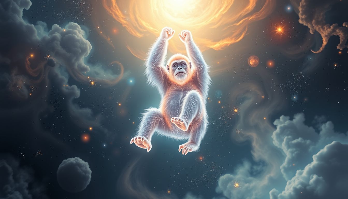 Einen Orang-Utan retten symbolisiert Mitgefühl und innere Stärke.