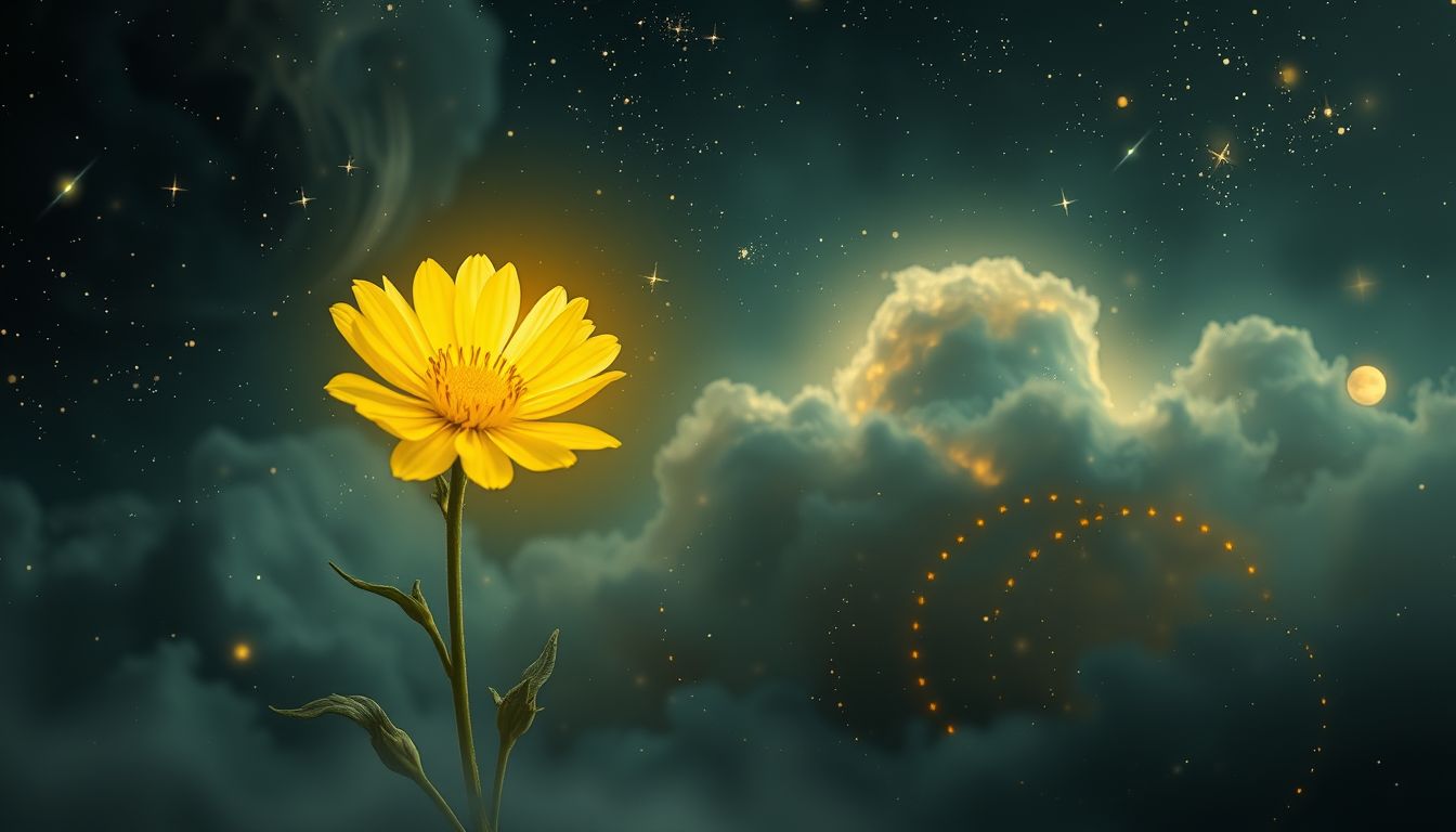 Eine gelbe Zichorienblüte symbolisiert Hoffnung und neue Lebensenergie.