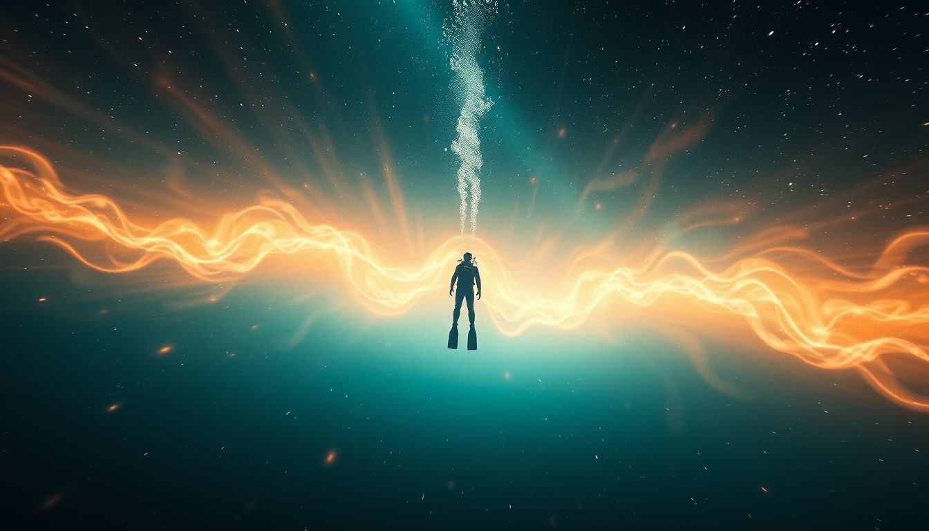 Ein Tauchgang im Traum symbolisiert tiefes Eintauchen ins Unterbewusstsein.
