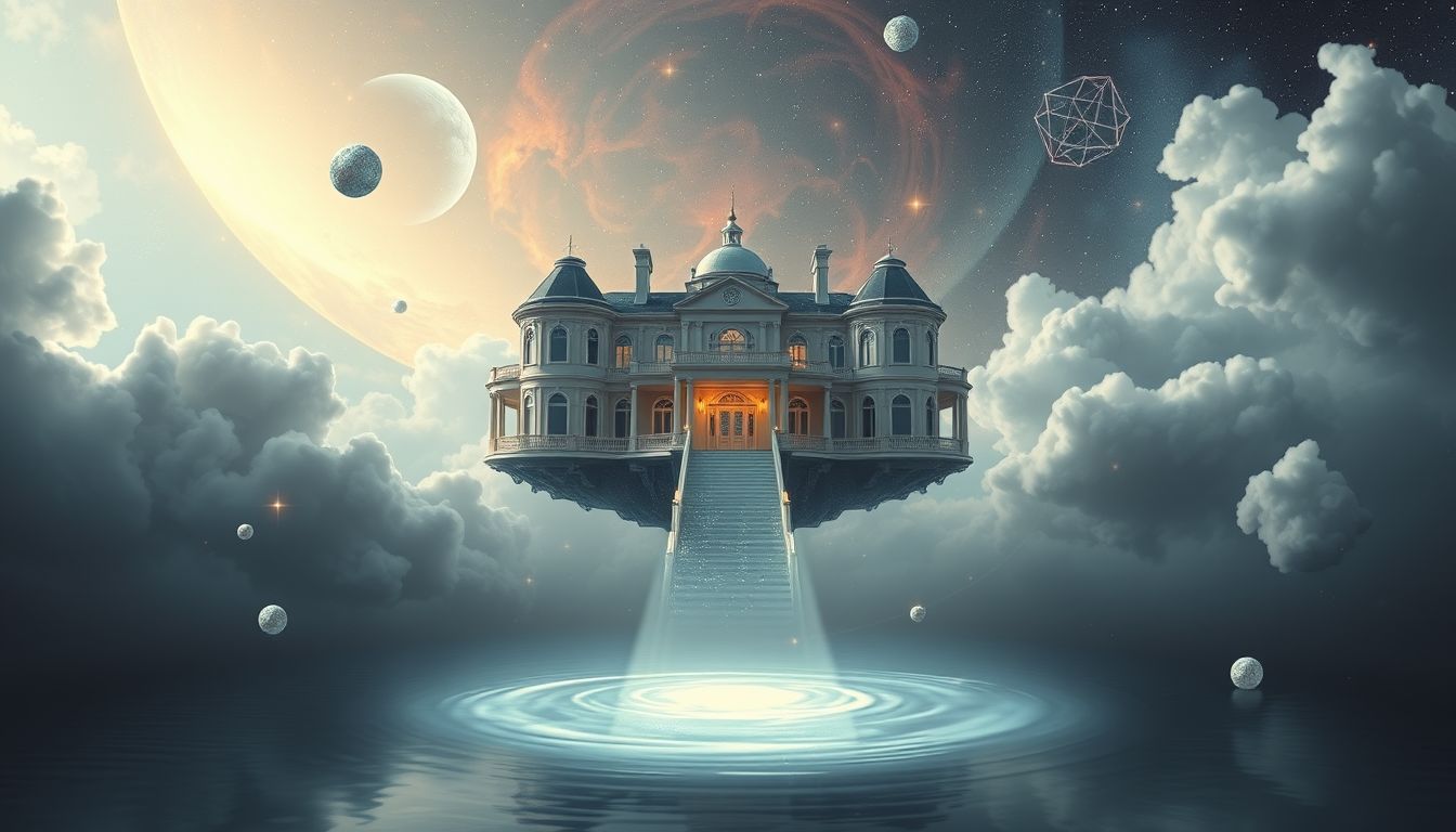 Ein Herrenhaus mit Pool symbolisiert Luxus und emotionale Erfüllung.