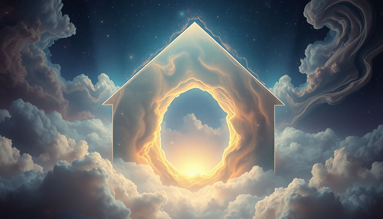 Eine Abscheidegrube im Haus symbolisiert innere Reinigung und Loslassen.