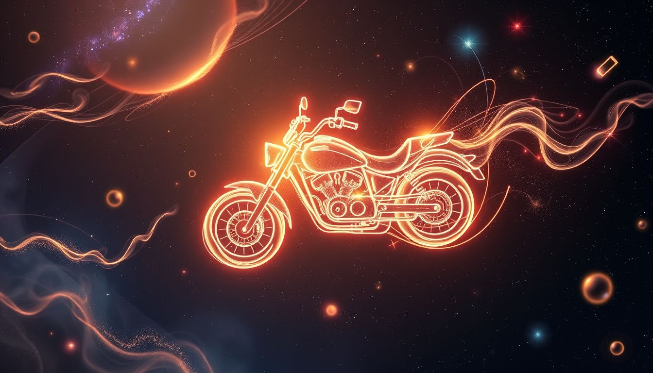 Motorradfahren im Traum symbolisiert oft Freiheit und Selbstbestimmung.