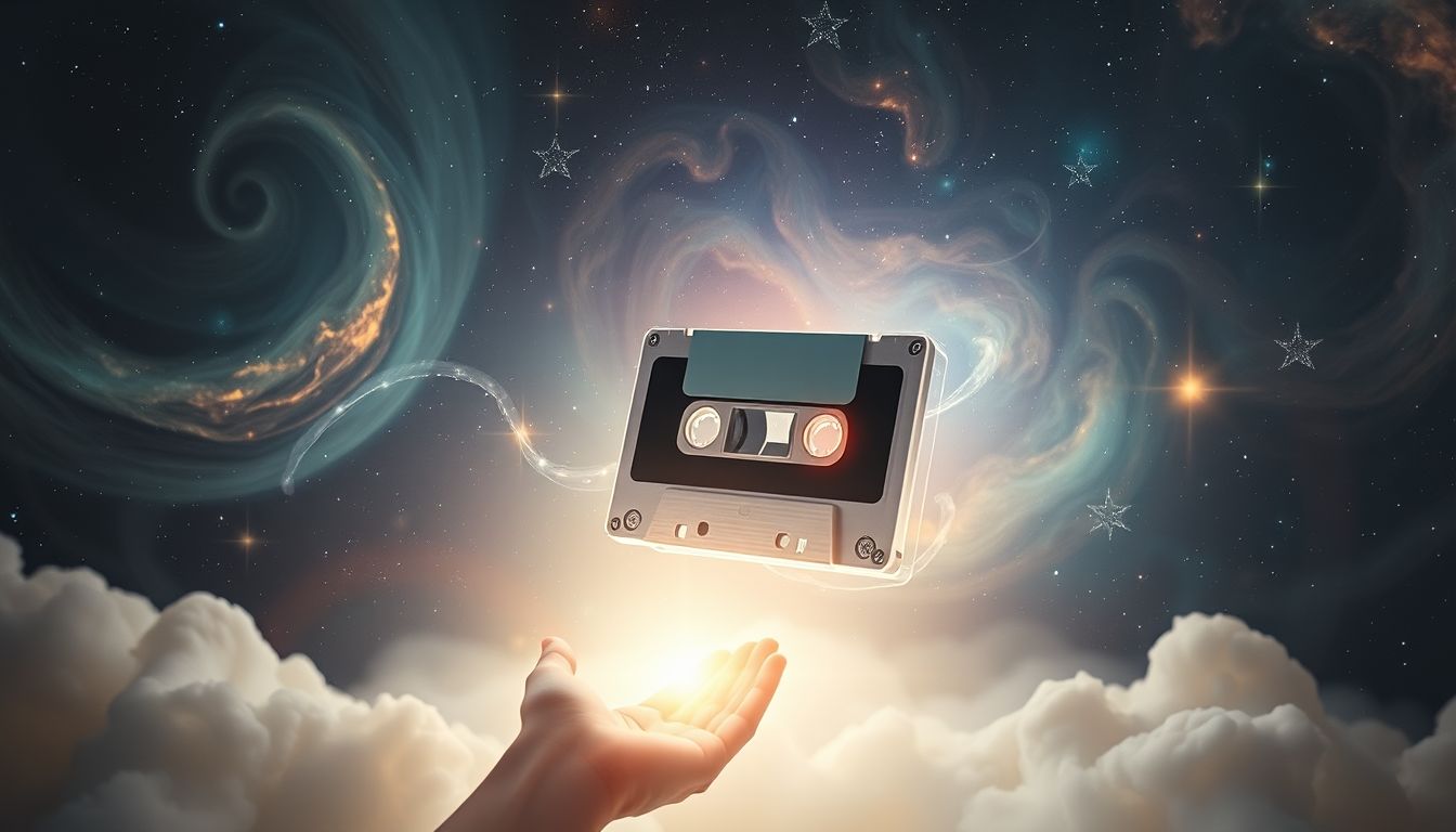 Eine Diskette von Verstorbenen symbolisiert verborgene Erinnerungen und Botschaften.