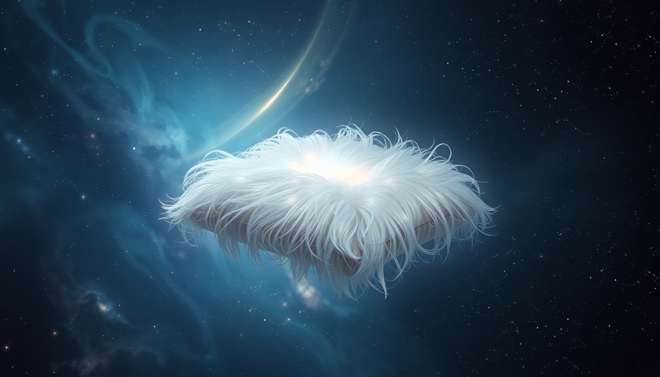 Ein sprechendes Roßhaarpolster symbolisiert verborgene innere Botschaften.