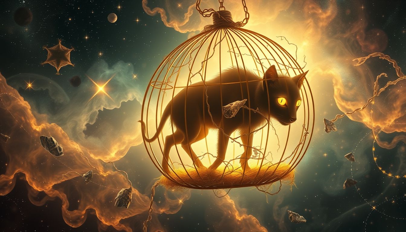 Ein eingesperrtes Tier symbolisiert unterdrückte Instinkte und Freiheitsdrang.