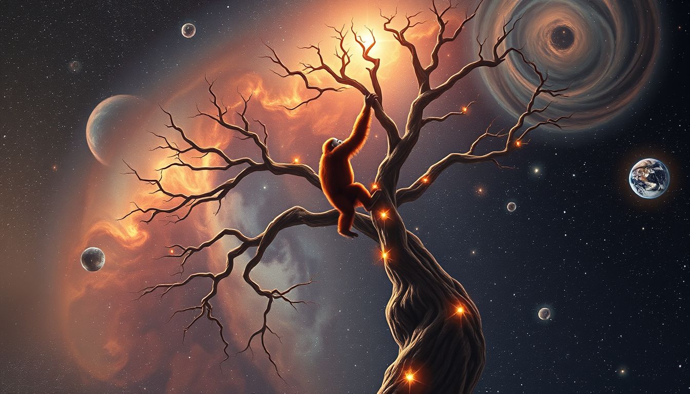 Das Beobachten eines Orang-Utans symbolisiert innere Freiheit und Stärke.