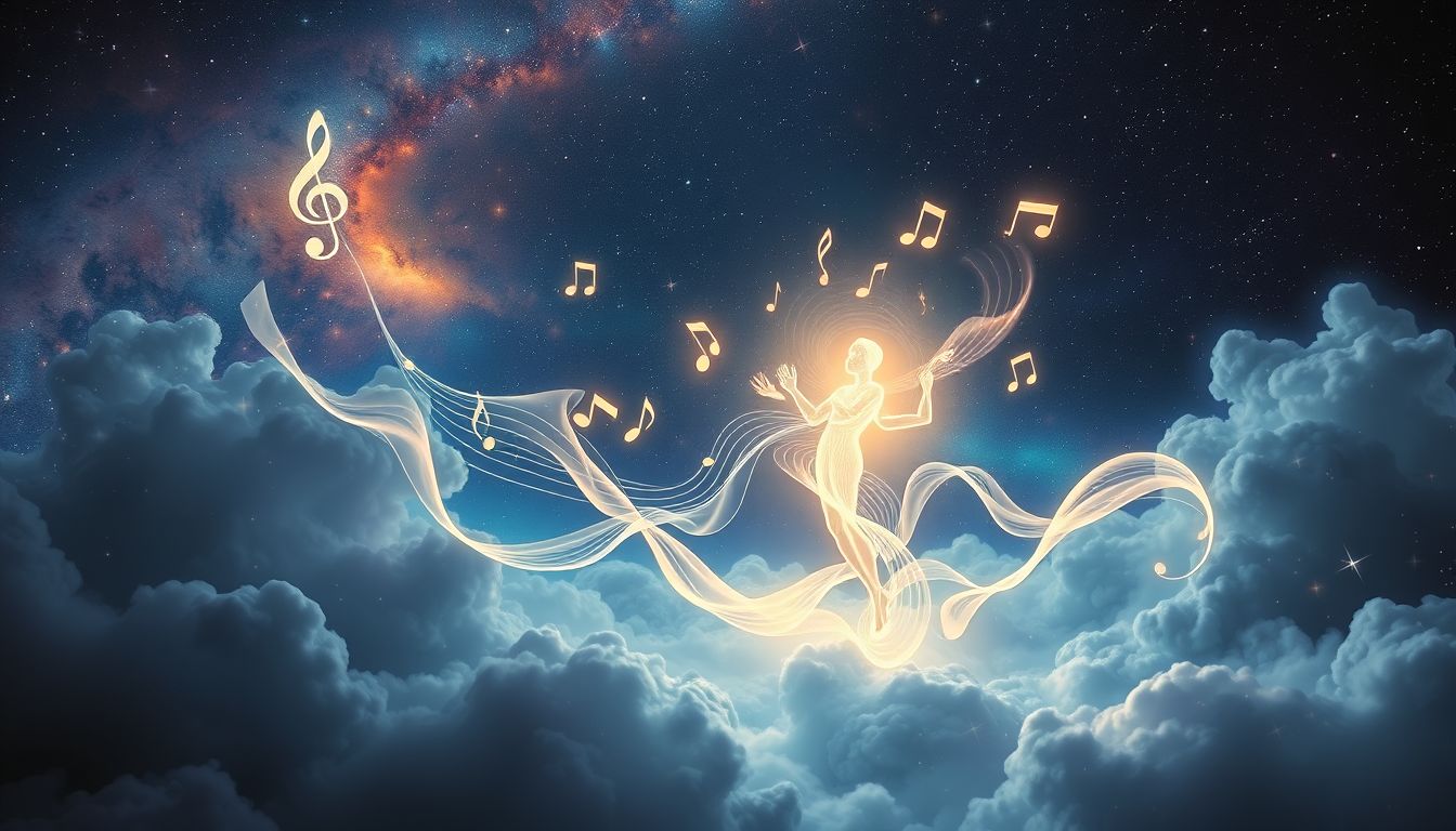 Das Musikinstrument symbolisiert kreative Freiheit und persönliche Ausdruckskraft.