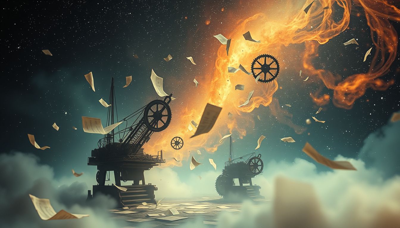 Eine verlassene Druckerei symbolisiert oft verlorene Kreativität und Chancen.