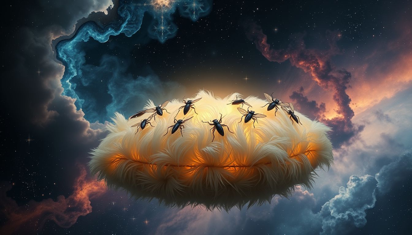 Ein mit Insekten gefülltes Roßhaarpolster symbolisiert verborgene Ängste.