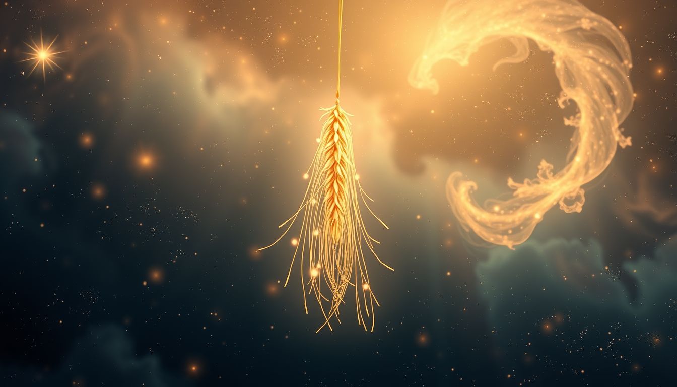 Eine Garbe als Dekoration symbolisiert Ernteglück und Zufriedenheit.