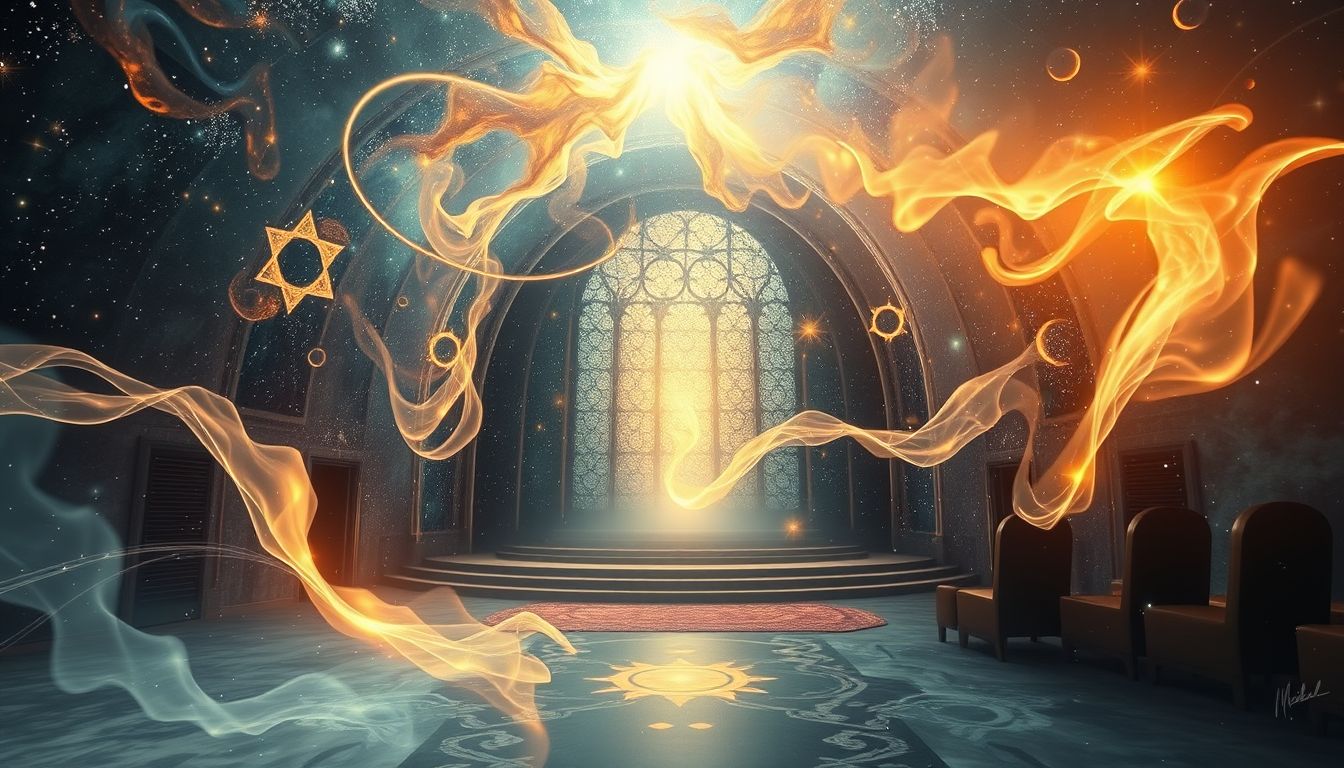 Eine Metze in der Kirche symbolisiert innere Konflikte und Reue.