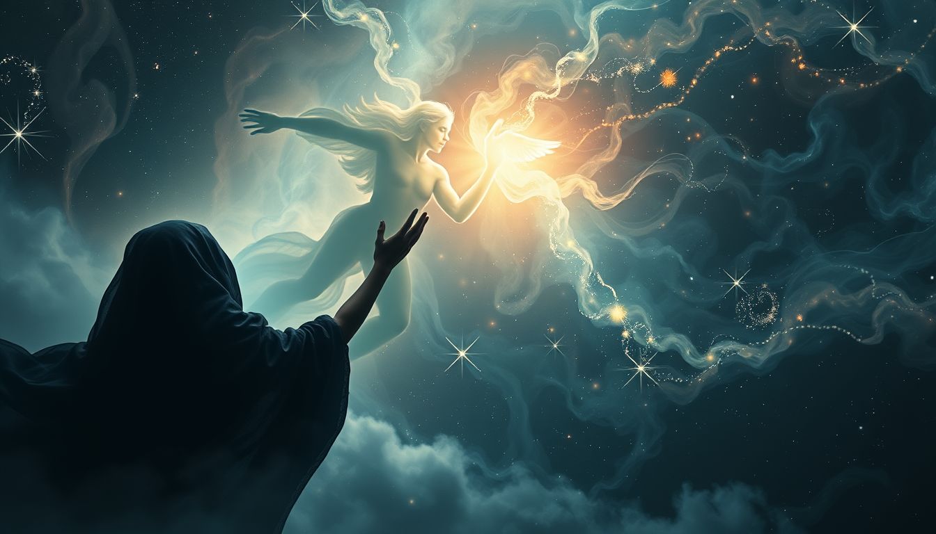 Der Schatten symbolisiert verborgene Ängste und innere Konflikte.