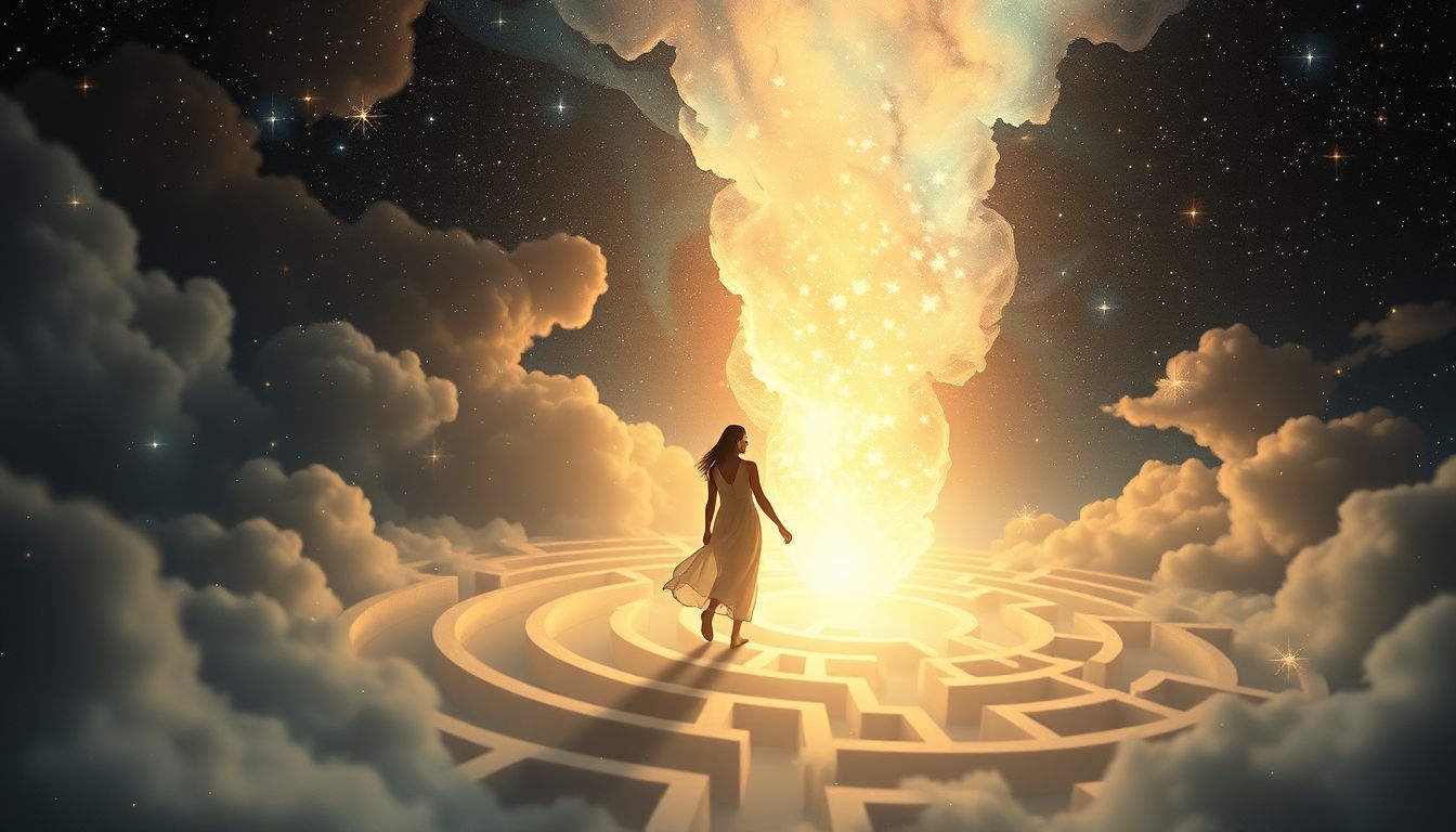 Florian symbolisiert im Labyrinth Führung und spirituelle Orientierung im Traum.