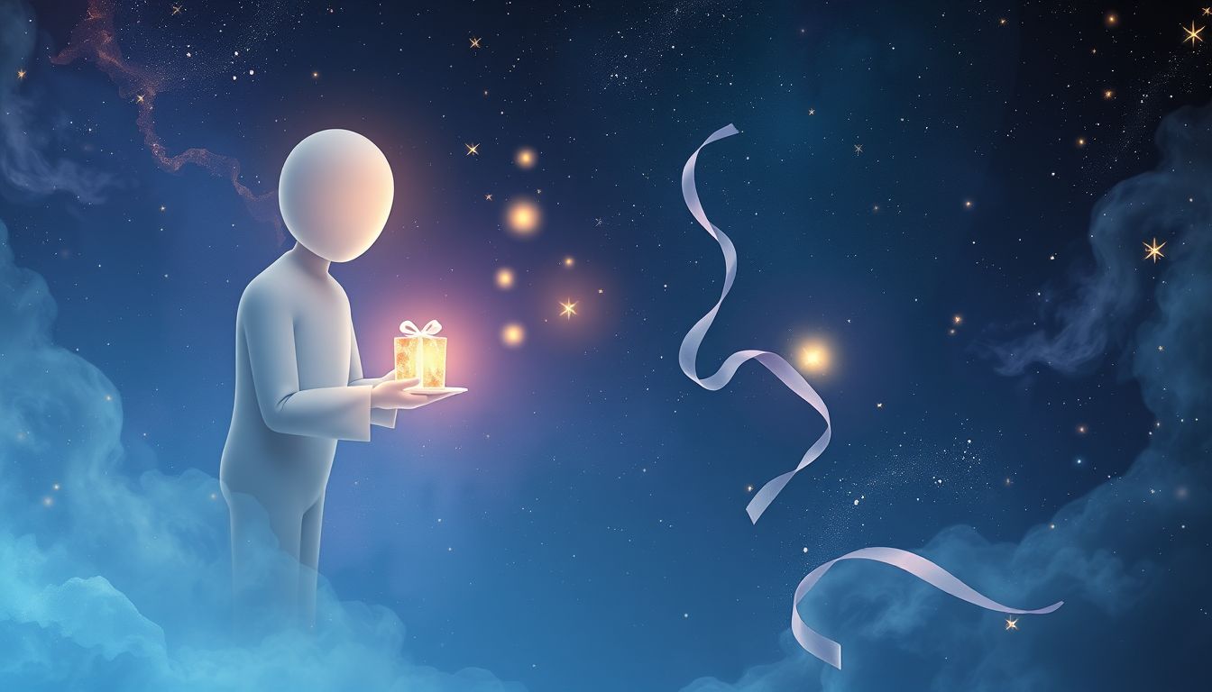 Ein Geschenk vom Kellner symbolisiert unerwartete positive Überraschungen.