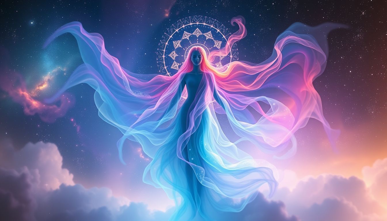 Eine sich verändernde Aura symbolisiert persönliche Transformation und Wachstum.