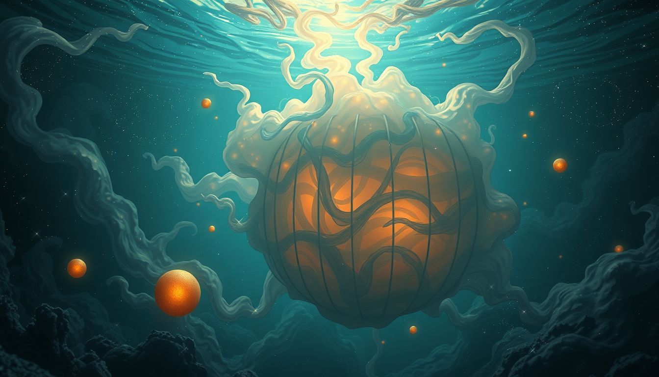 Ein unter Wasser liegendes Gefängnis symbolisiert tief verborgene Emotionen.
