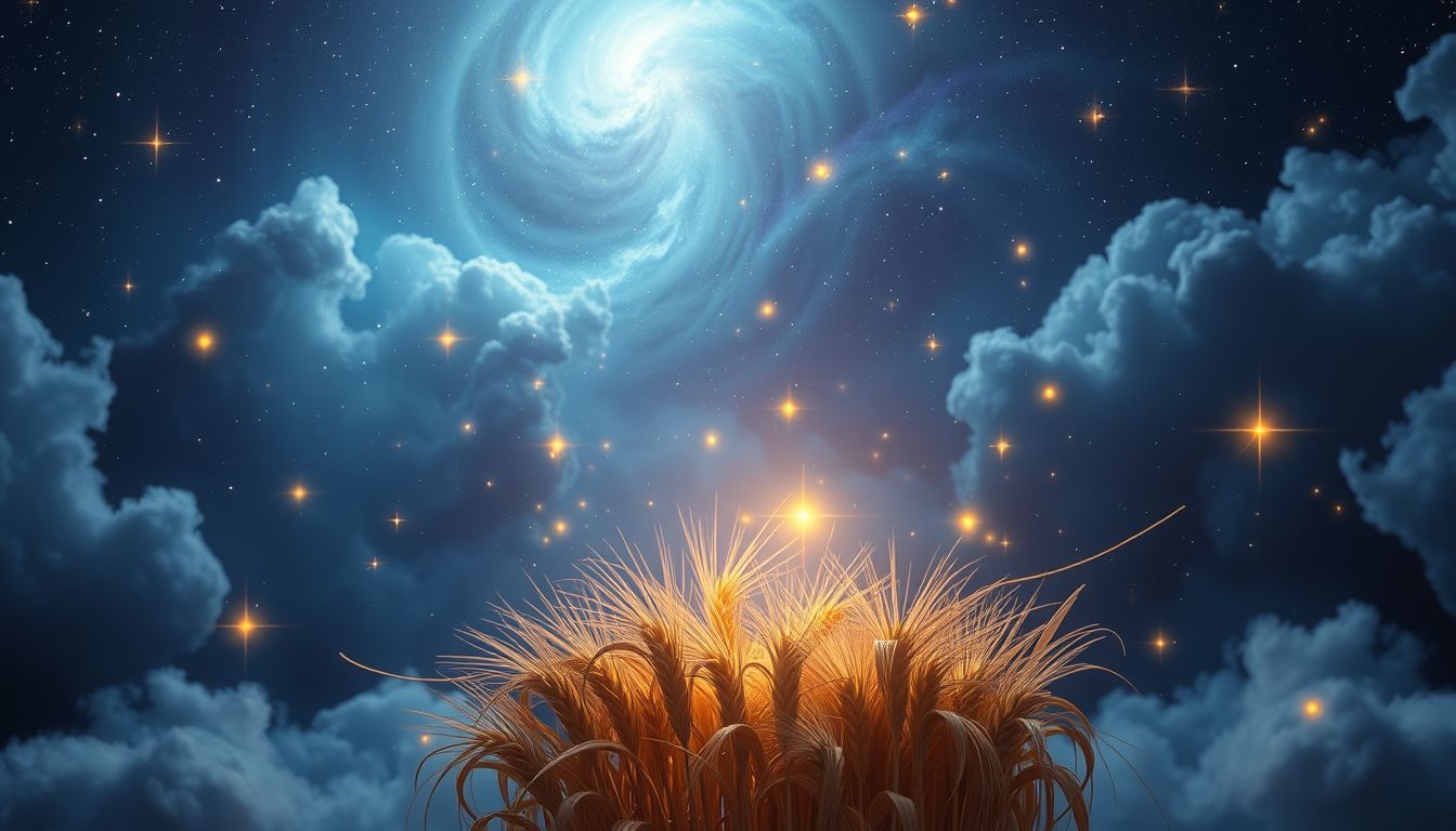 Traum 32: Gerste symbolisiert Fruchtbarkeit und spirituelle Reinigung im Ritual.