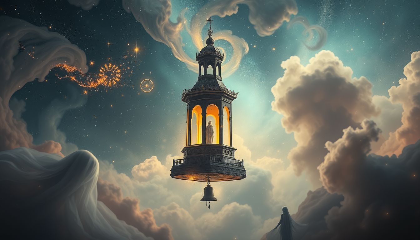 Ein Glöckner im verlassenen Turm symbolisiert verborgene innere Ängste.