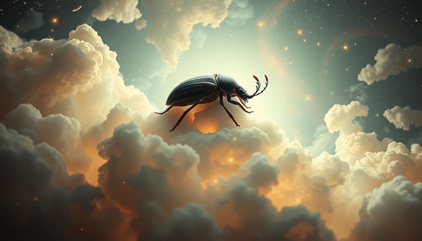 Ein Totenuhrkäfer auf Geliebtem symbolisiert bevorstehenden Verlust oder Veränderung.