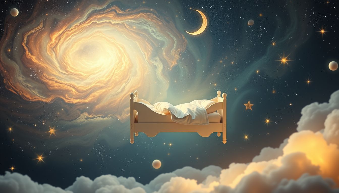 Das Schlafen auf Aufbettung symbolisiert kindliche Geborgenheit und Wandel.