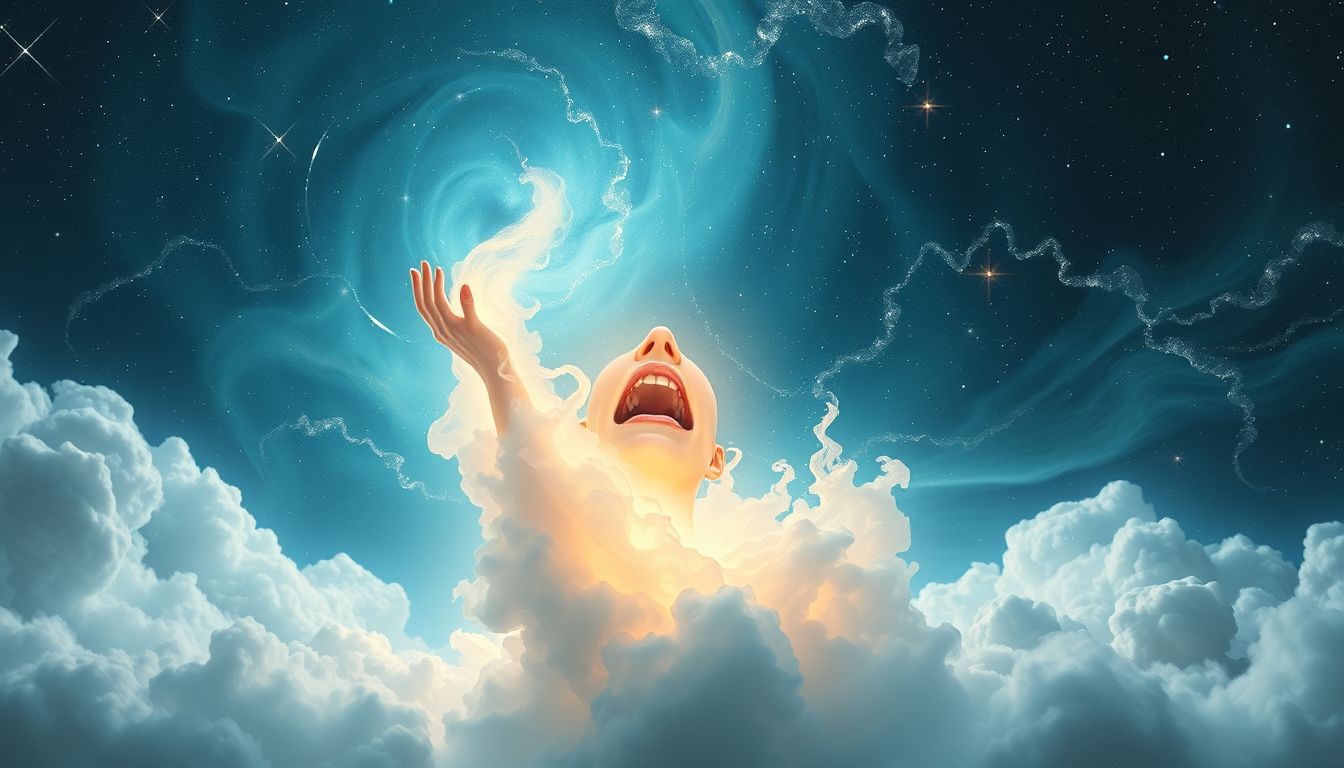 Ein selbst verschwindender Kropf symbolisiert innere Heilung und Befreiung.