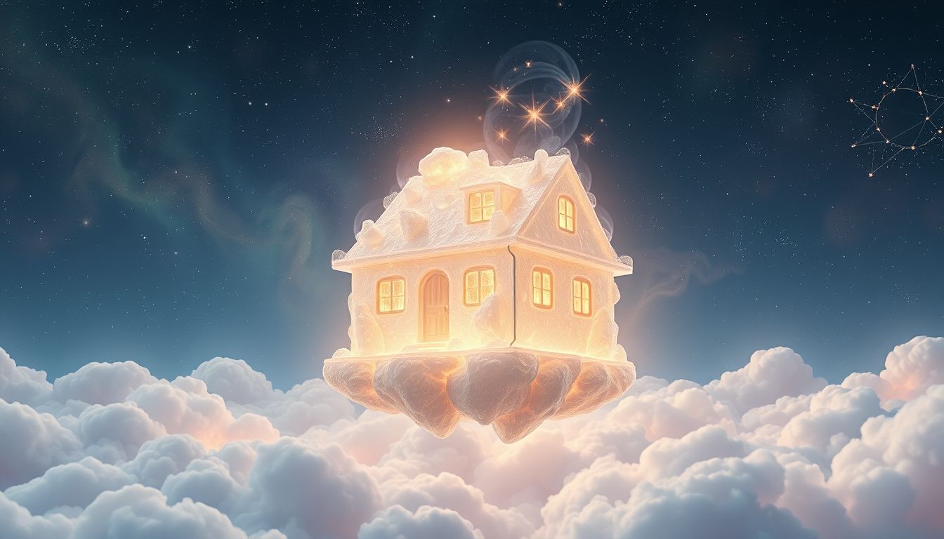 Ein Haus aus Chrysopras symbolisiert Schutz und innere Harmonie.