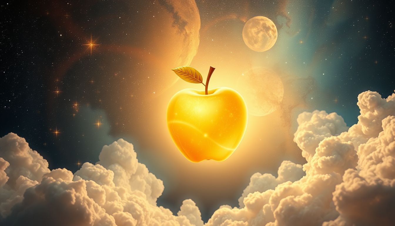 Ein goldener Apfel im Traum symbolisiert seltenen Erfolg und wahres Glück.